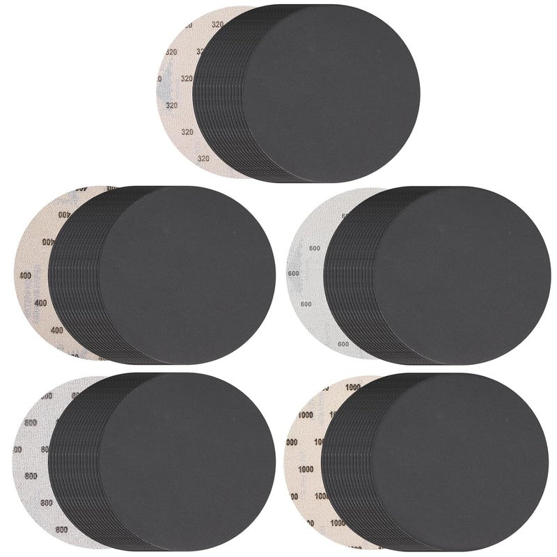 GOH DODD 6 Inch Sanding Disc, 25 Pieces Wet Dry Sandpaper 320 400 600 800 1000 10000 Grit Hook and Loop Sanding Pads for Auto Metal Glass Resin Wood Polishing Sanding - Image 1